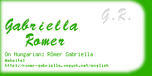 gabriella romer business card